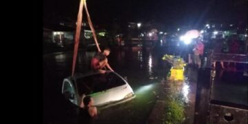Tak Hafal Jalan, Satu Unit Espass Masuk ke Bandakali Tabing 8 Evakuasi mobil masuk banda bakali Tabing. (Dok. Istimewa)