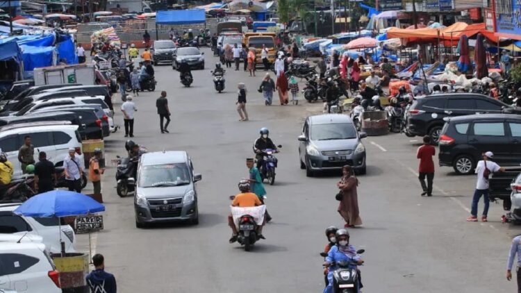 Rekayasa Lalu Lintas di Pasar Raya Padang Diberlakukan 1 Kawasan Pasar Raya Padang. (Foto: Dok. Istimewa)