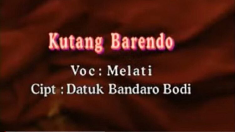 Lirik 'Kutang Barendo' yang Dinyanyikan Penyanyi Lawas Minang Melati 1 Lagu Kutang Barendo, Melati. (Youtube)