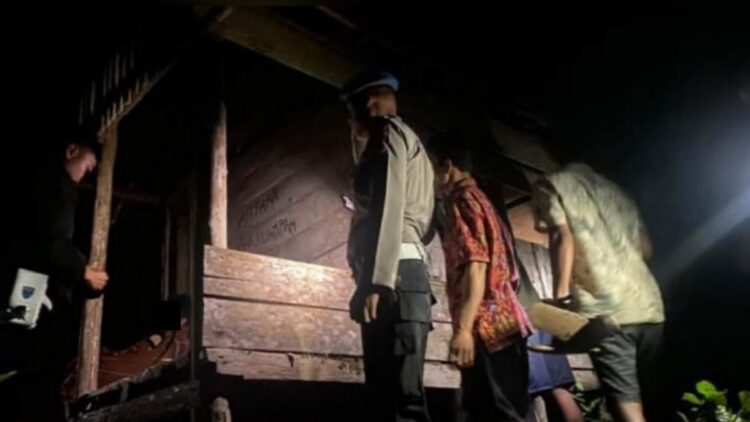 Lokasi temuan korban penganiayaan ayah kandung di Pasaman. (Dok. Humas Polres Pasaman)