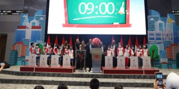 Wah! Pembukaan Main Hall BEI Diawal oleh Kunjungan Siswa TK 8 Pembukaan BEI Main Hall. (Dok. BEI)