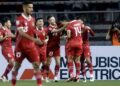 Selebrasi pemain Timnas Indonesia usai melesatkan gol ke gawang Filipina. (dok. PSSI)
