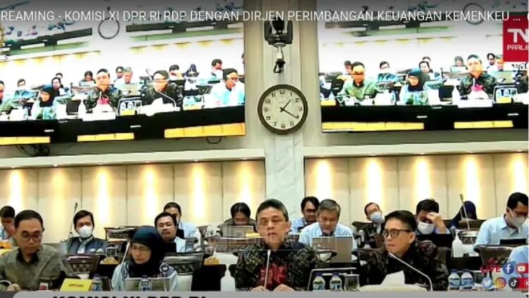 Tangkapan Layar Direktorat Jenderal Perimbangan Keuangan (DJPK) Kementerian Keuangan (Kemenkeu) dalam Rapat Dengar Pendapat (RDP) DJPK bersama Komisi XI DPR RI dipantau di Jakarta, Rabu. (ANTARA/ Muhammad Heriyanto)