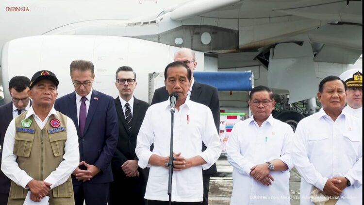 Bantu Korban Gempa Turki dan Suriah, Indonesia Kirim 140 Ton Makanan dan Logistik 1 Presiden Jokowi. (Tangkapan Layar BPMI Setpres)