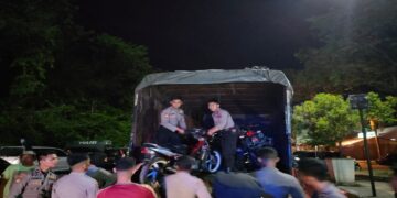 Razia Gabungan Polresta Padang-Ditlantas Polda Sumbar, Puluhan Kendaraan dan Pengendara Diamankan