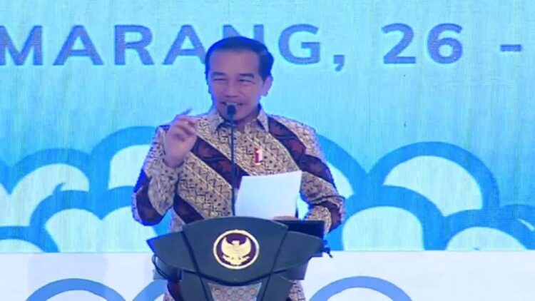 Tangkapan layar tayangan Youtube PAN TV - Presiden Joko Widodo saat memberikan sambutan pada pembukaan workshop dan Rapat Koordinasi Nasional Pemenangan Pemilu Partai Amanat Nasional di Semarang, Jawa Tengah, Minggu (26/2/2023). (ANTARA/Rangga Pandu Asmara Jingga)