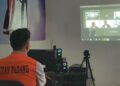 Sidang online yang dilaksanakan oleh Rutan Padang pada saat pandemi Covid-19. (Foto: Dok. Rutan Padang)