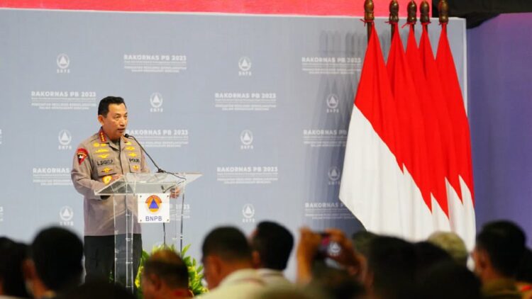 Kapolri di Rakornas BNPB. (Dok. Divhumas)