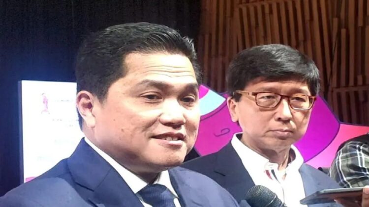 Erick Thohir Berharap Sukses Penyelenggaraan Piala Dunia U-20 jadi Tolok Ukur Event yang lebih Besar 1 Ketua Umum PSSI Erick Thohir saat berbicara dengan para wartawan dalam acara konferensi pers di SCTV Tower, Senayan City, Jakarta pada Selasa (28/2/2023) ANTARA/Hendri Sukma Indrawan