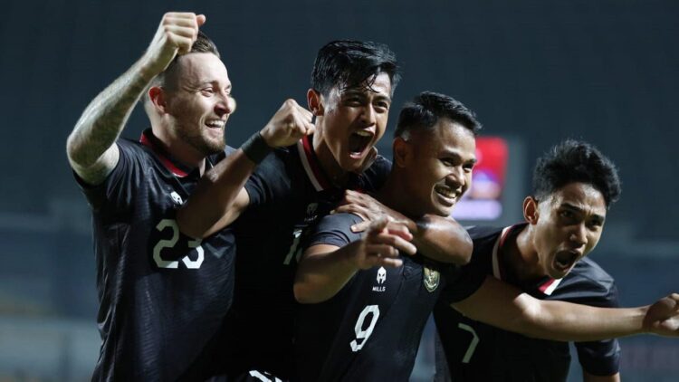 Ini Sosok Lawan Timnas Indonesia di FIFA Match Day Maret 1 Selebrasi pemain Timnas senior di laga kualifikasi Piala Asia lalu. (Dok. PSSI)