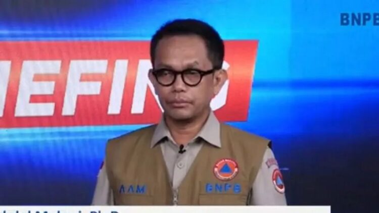 Tangkapan layar - Pelaksana tugas Kepala Pusat Data, Informasi dan Komunikasi Kebencanaan BNPB Abdul Muhari dalam Disaster Briefing diikuti di Jakarta, Senin (10/10/2022) (Antara/Devi Nindy)