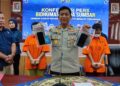 Influencer kembar ditangkap Polda Sumbar karena terlibat dalam situs judi. (Dok. Radarsumbar)
