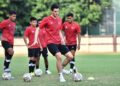 Penggawa Timnas Indonesia saat menggelar latihan jelang FIFA Matchday kontra Burundi. (Dok. PSSI)