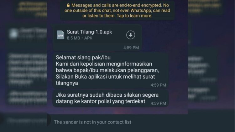 Modus penipuan surat tilang yang sedang marak. (Dok Istimewa)