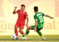 Pemain Timnas Indonesia U-20, Arkhan Fikri, saat timnya menghadapi Irak di Piala Asia U-20. (Foto: PSSI)