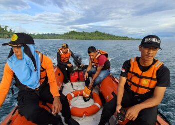 Lanjutan pencarian seorang pemuda yang hilang di perairan Mentawai. (Foto: Dok. Basarnas)