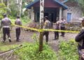 Polisi di Padang Pariaman memberi police line di lokasi gantung diri. (Dok. Istimewa)