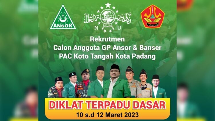 Kaderisasi GP Ansor Bakal Digelar di Koto Tangah Padang, Ayo Bergabung! 1 Rekrutmen personel GP Ansor dan Banser di Padang. (Istimewa)