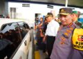 Kapolri cek pengaturan lalin di jalur mudik. (Dok. Istimewa)