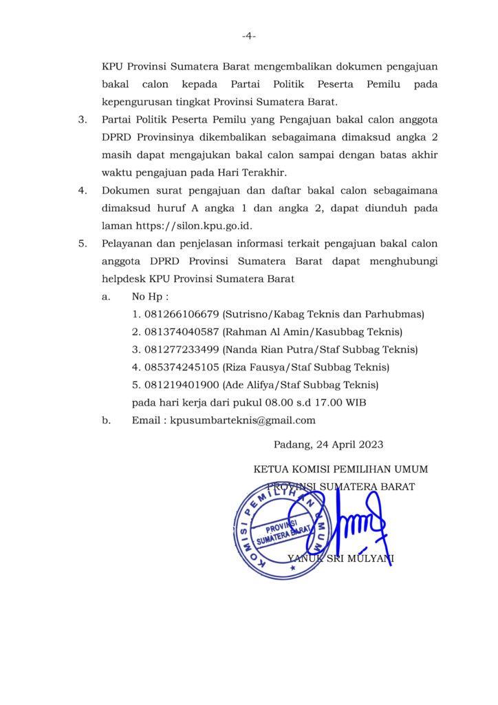 PENGUMUMAN DPRD PROVSUMBAR page 0004