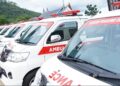 Prabowo Subianto serahkan ambulans untuk 20 rumah sakit di Sumbar. (Dok. Radarsumbar.com)