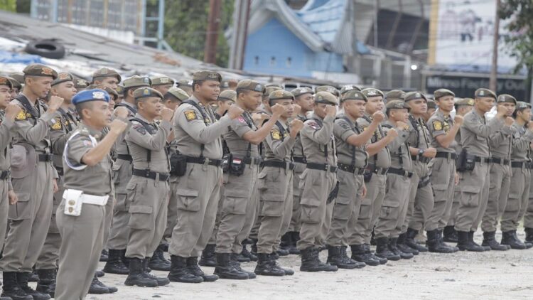 Petugas penegak Perda dikerahkan dalam dua iven besar di Kota Padang. (Foto: Dok. Radarsumbar.com)