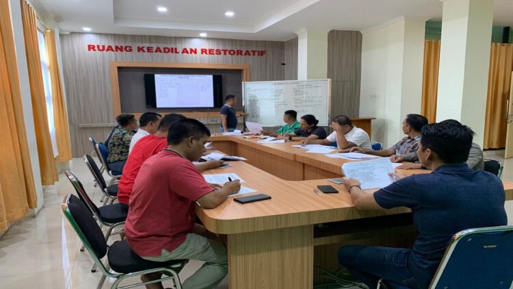 Gelar perkara kasus persekusi dua perempuan yang terjadi di Lengayang beberapa waktu lalu. (Foto: Dok. Polres Pessel)