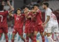 Sempat Unggul, Timnas U-22 Indonesia Takluk dari Lebanon 4 Selebrasi pemain Timnas U-22 saat mencetak gol ke gawang Lebanon. Garuda Nusantara takluk 1-2. (Dok. PSSI)