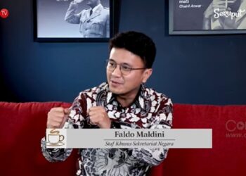 Faldo Maldini di acara Cokro TV. (Tangkapan layar)