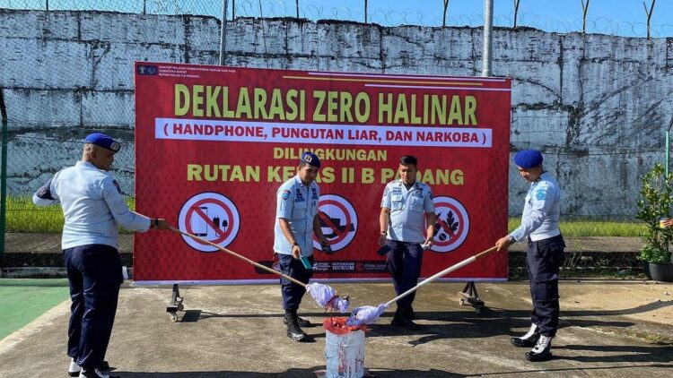 Deklarasi Zero Halinar di Rutan Kelas IIB Padang. (Foto: Dok. Istimewa)