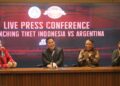 Press conference penjualan tiket Indonesia vs Argentina. (Dok. PSSI)