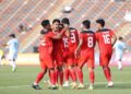Selebrasi pemain Timnas U-22 usai menghempaskan Myanmar di SEA Games 2023. (Dok. PSSI/detikcom)