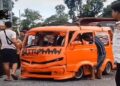 Tabrakan angkot dan dua minibus di batas kota Padang-Padang Pariaman. (Dok. Istimewa)