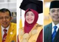 Rektor UNP Ganefri, Rektor UIN Martin Kustati dan Rektor Unand Yuliandri. (dok. istimewa)