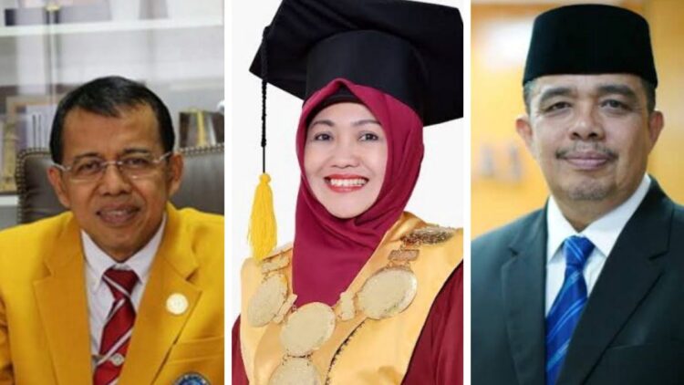 Mengulik Data LHKPN Tiga Rektor PTN di Sumbar, Siapa Terkaya? 1 Rektor UNP Ganefri, Rektor UIN Martin Kustati dan Rektor Unand Yuliandri. (dok. istimewa)