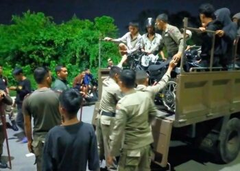 Balapan Liar di Belakang Kantor Balaikota Padang, 15 Remaja ‘Digaruk’ Satpol PP