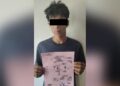 Pelaku pengancaman seorang Satpam perusahaan kebun sawit ditangkap. (Foto: Dok. Polres Dharmasraya)