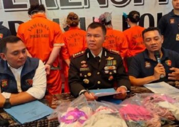 Pengungkapan judi online jaringan Internasional di Polda Bali. (Dok. Polri)