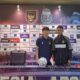 Pelatih Timnas Indonesia, Shin Tae-yong bersama striker Dimas Drajad usai jumpa pers jelang laga Indonesia kontra Argentina. (dok. PSSI)