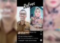 Kadisdik Limapuluh Kota, Afri Effendi saat memainkan lagu dangdut dan berduet di akun TikToknya ketika ada pemanggilan dari DPRD terkait kasus siswa SD berkata kotor guru. (tangkapan layar)