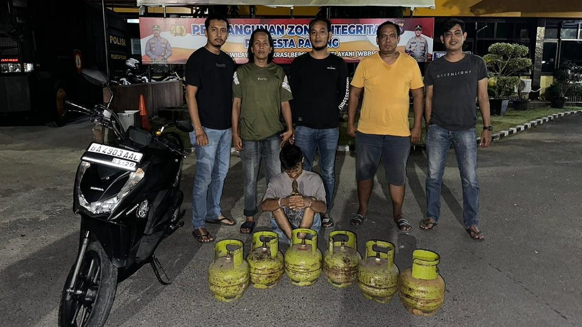 Pencuri tabung gas diamankan Tim Klewang. (Dok. Tim Klewang)