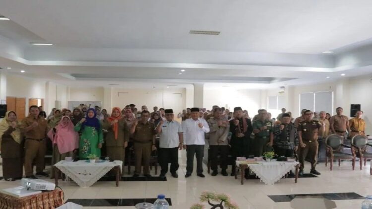 Peserta Rapat Koordinasi Tim Percepatan Penurunan Stunting (TPPS) di Aula Bappeda Agam, Selasa (29/8). Dok Diskominfo Agam