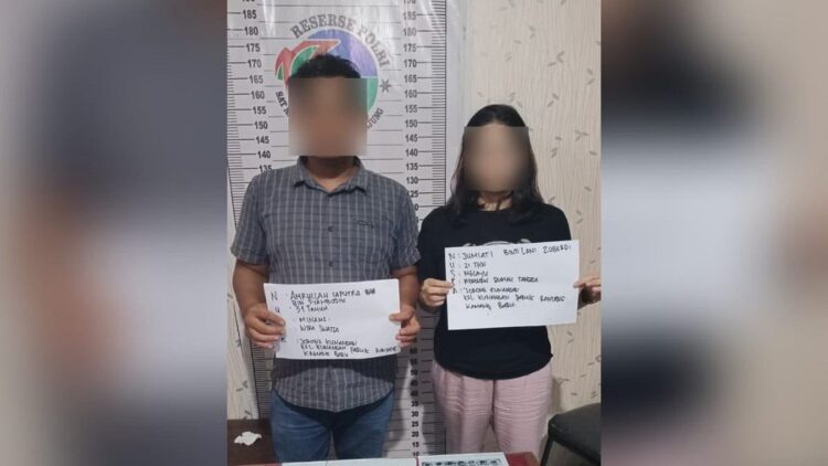 Ketua KNPI Sijunjung dan istri ditangkap nyabu. (dok. Polres Sijunjung)