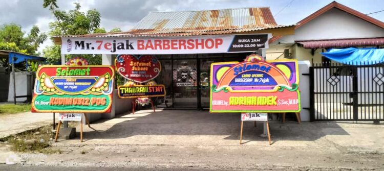 Grand Opening Mr. 7ejak Barbershop di Jalan DPR, Air Pacah, Kecamatan Kototangah, Kota Padang. (Foto: Dok. Mr. 7ejak Barbershop)
