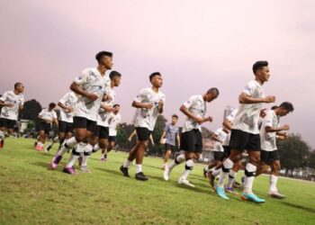 Sesi latihan para penggawa Garuda Muda. (dok. PSSI)