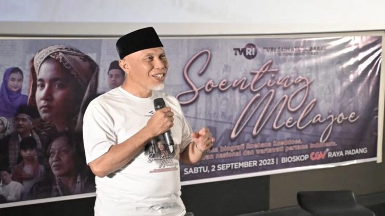 Gubernur Sumbar, Mahyeldi hadiri pemutaran film Soenting Melajoe. (ANTARA/ist)