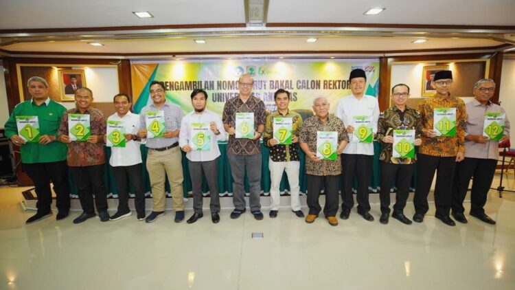 12 Orang Daftarkan Diri sebagai Calon Rektor Unand, Ini Nomor Urutnya 1 Sebanyak 12 orang mendaftarkan diri sebagai bacalon Rektor Unand. (Foto: Dok. Infopublik.id)