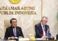 Ketua Mahkamah Agung (MA), M.Syarifuddin saat membuka secara resmi kegiatan webinar internasional tentang Inovasi dan Capaian Peningkatan Akses Keadilan di Mahkamah Agung, Jakarta. (Dok. MA)
