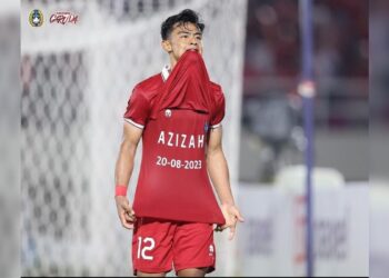 Selebrasi Pratama Arhan untuk sang istri. (dok PSSI)