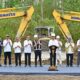 Presiden Jokowi saat melakukan peletakan groundbreaking Hotel Vasanta di kawasan Ibu Kota Nusantara, Kabupaten Penajam Paser Utara, Kalimantan Timur, Sabtu (23/09/2023). (Foto: BPMI Setpres/Muchlis Jr)